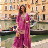 Meena Glorious Chinon Silk Suit