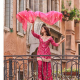 Meena Glorious Chinon Silk Suit