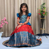 Festive Zari Weaving Kids Lehenga