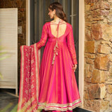 Lighty Pink Heavy Anarkali Gown