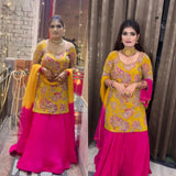 New Designer Party Wear Look Top-Plazzo