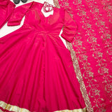 Lighty Pink Heavy Anarkali Gown
