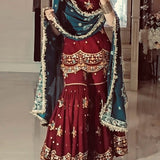 Luxurious Georgette Top-Sharara