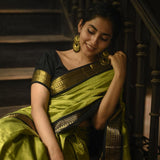 New Design  soft silk  Mahendi Saree