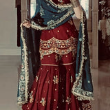 Luxurious Georgette Top-Sharara