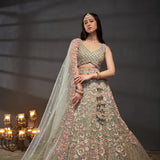 Luxurious Bridal Net Lehenga