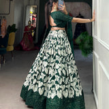 Festive Tussar Silk Lehenga