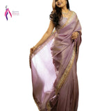 Tissue Silk Designer embroidered Saree