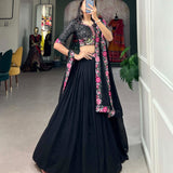 Black Adorned Emberoidered Lehenga Choli