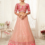 Flame Wine Natural Crepe Lehenga