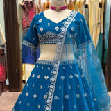 Charming Blue Bridal Lehenga