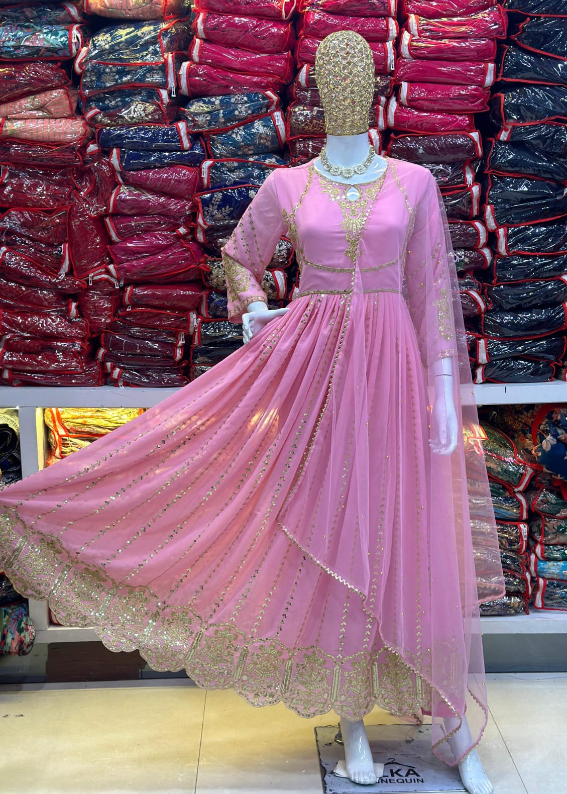 Attractive Faux Georgette Anarkali Suit