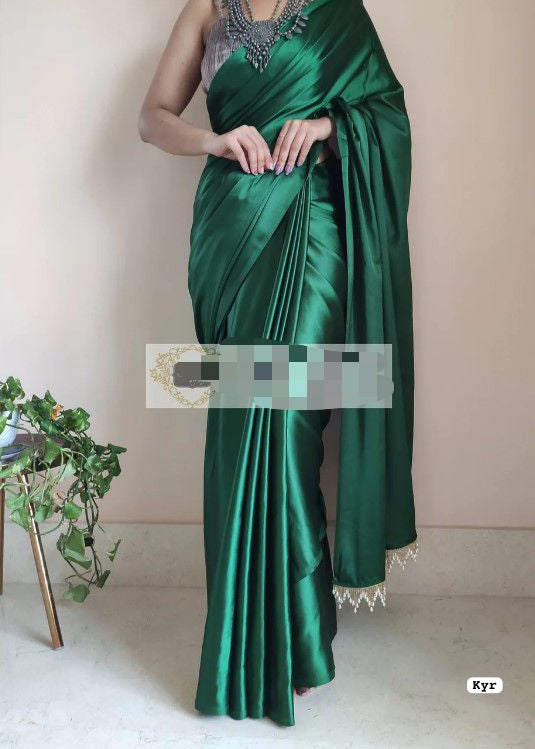 Pure heavy Satin Saree