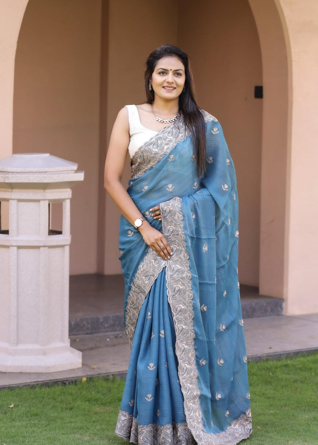 Pure Soft Simmer Silk Saree