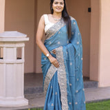 Pure Soft Simmer Silk Saree