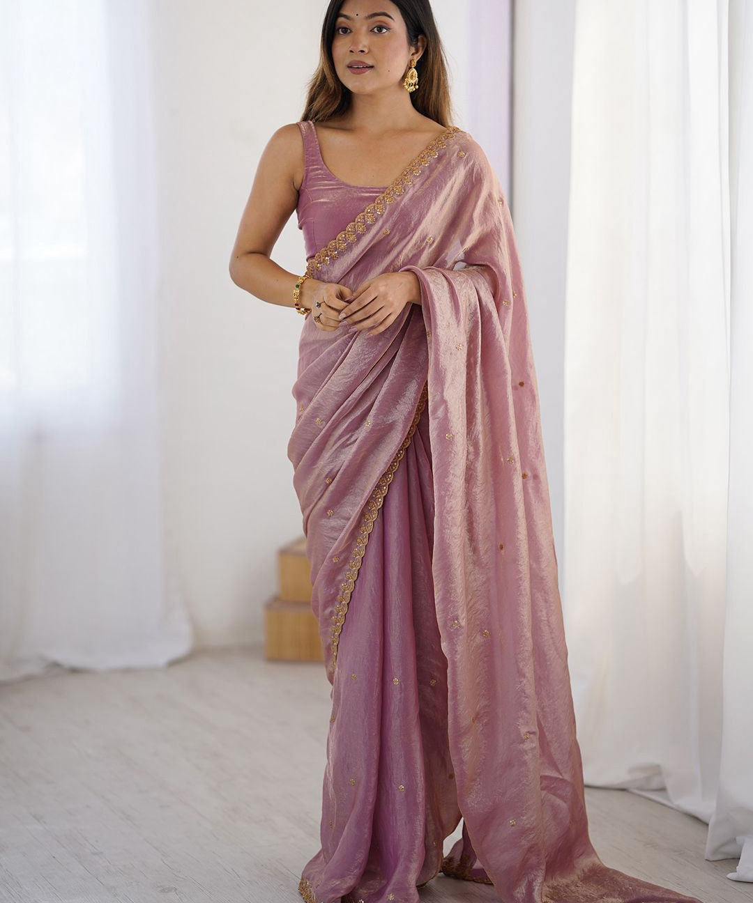 Designer Fendy Satin Silk Saree