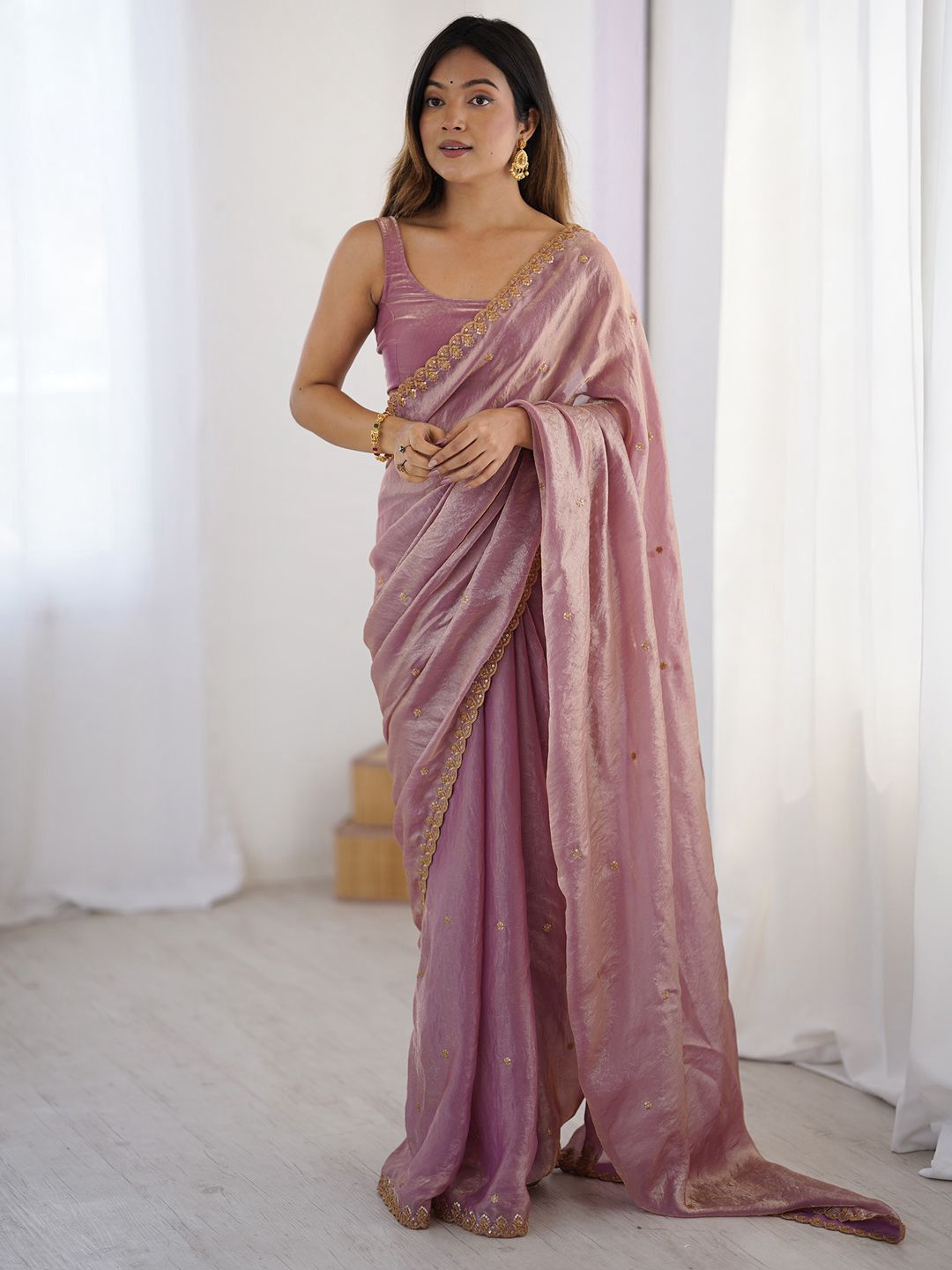 Designer Fendy Satin Silk Saree
