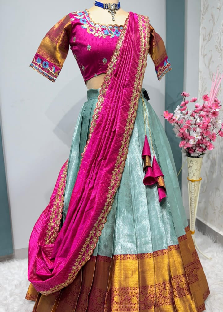 Exclusive Premium Kanjivaram Silk Lehenga