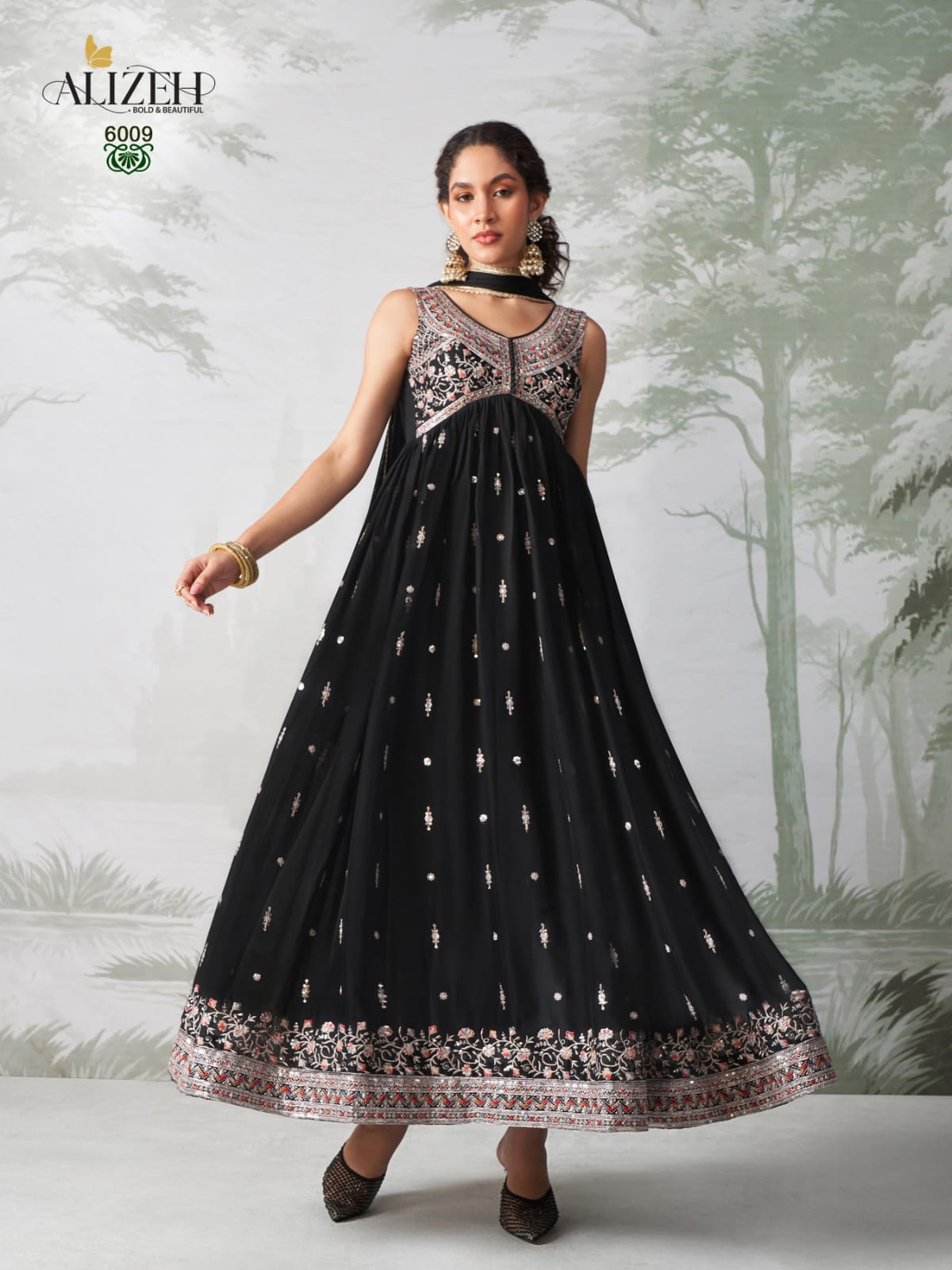 Traditional Western Style Anarkali Gown