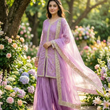 Premium Embroidered Top Plazzo