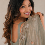 Wrogn Fendy Satin Handwork Saree
