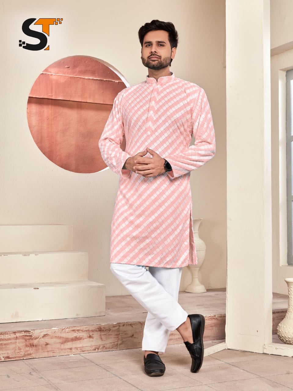 Traditional Chikan Work Men's Kurta