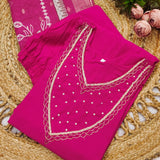 Pink Roman Silk Straight Suit