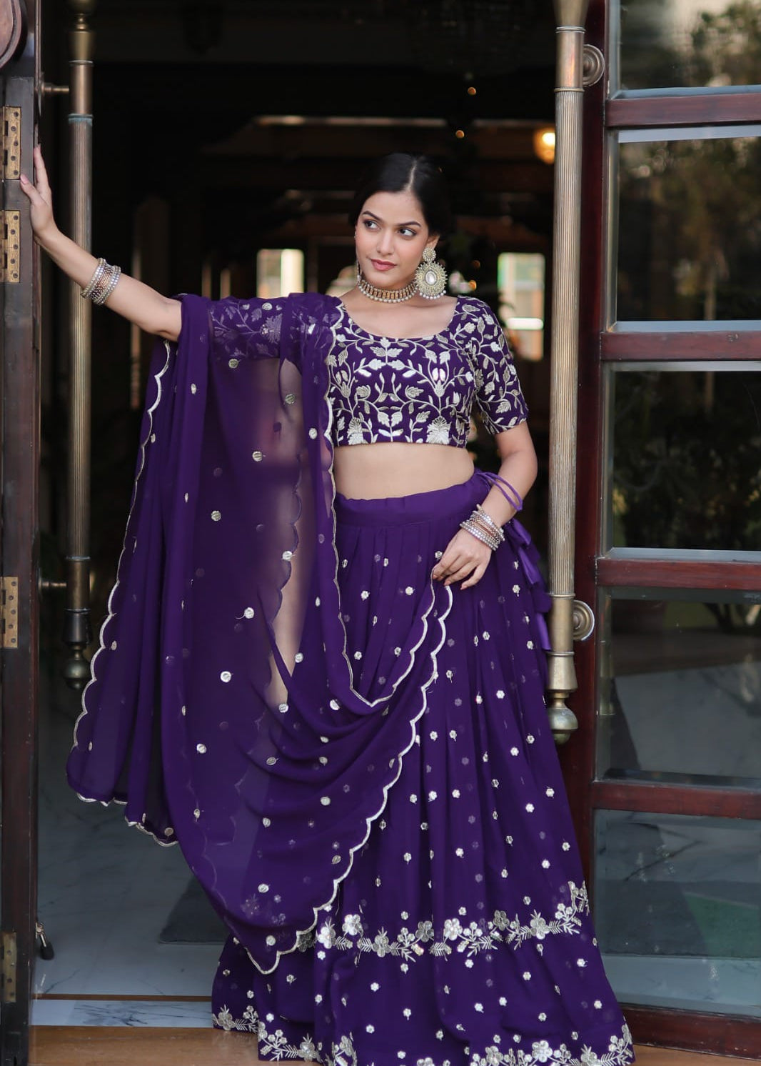 Designer  Blooming  Lehenga  Choli