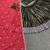 Attractive Embroidered Sequace Lehenga