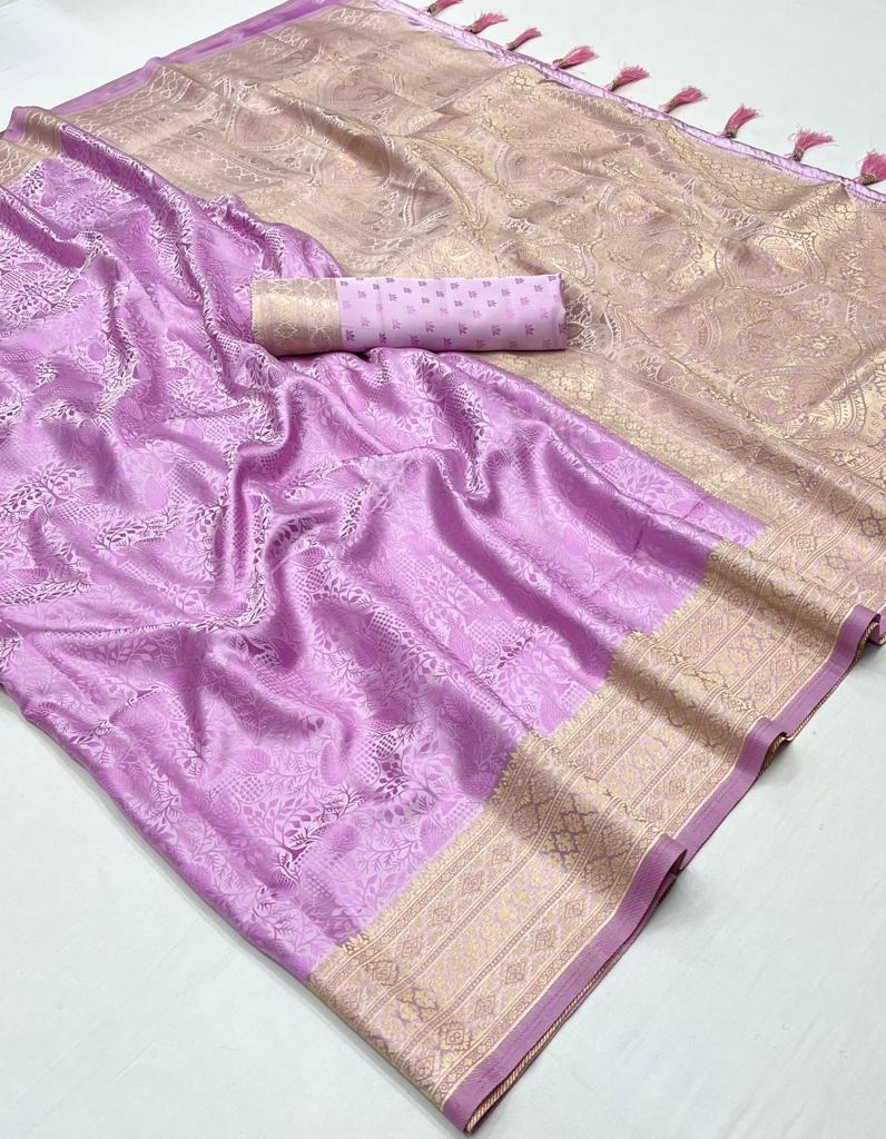 Pure Satin Silk Hendloom   Weving Saree