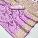 Pure Satin Silk Hendloom   Weving Saree