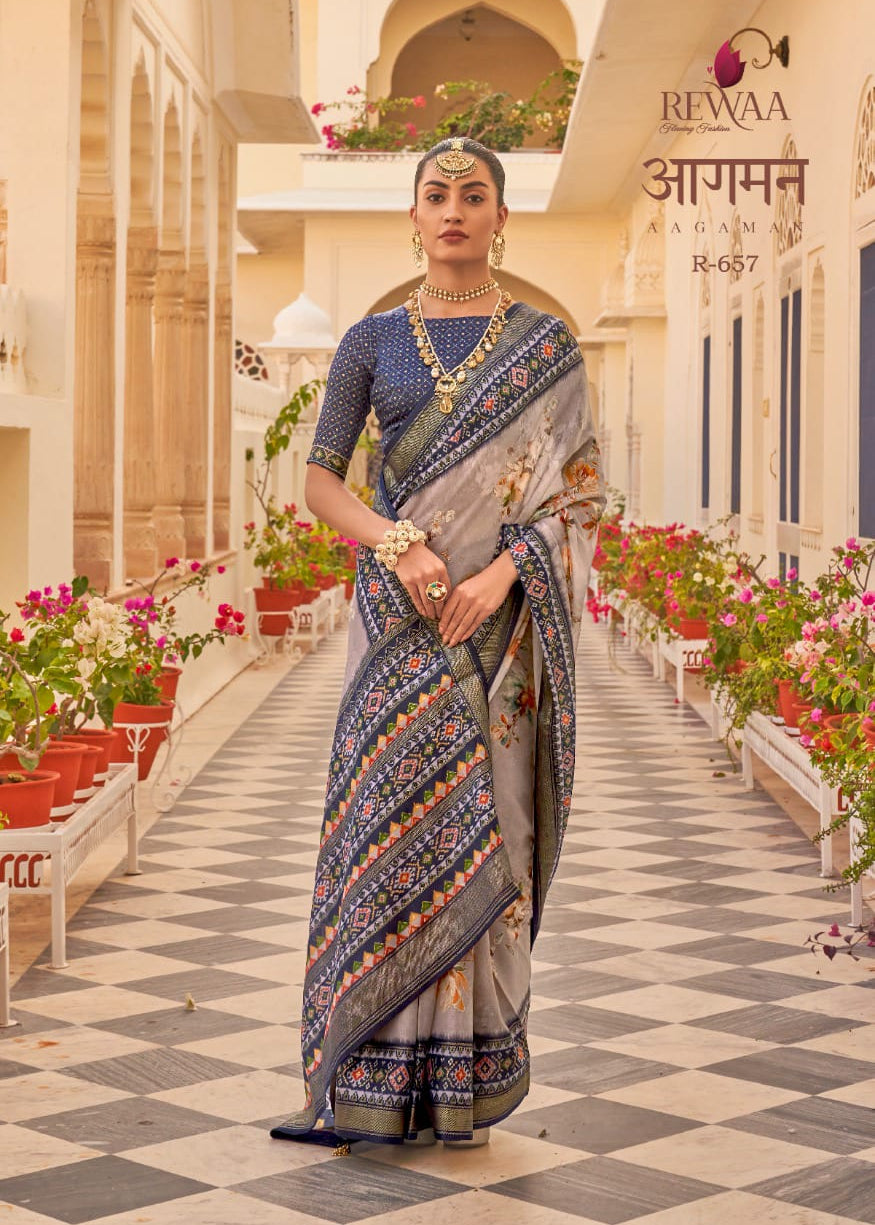 Partywear shiffon silk saree