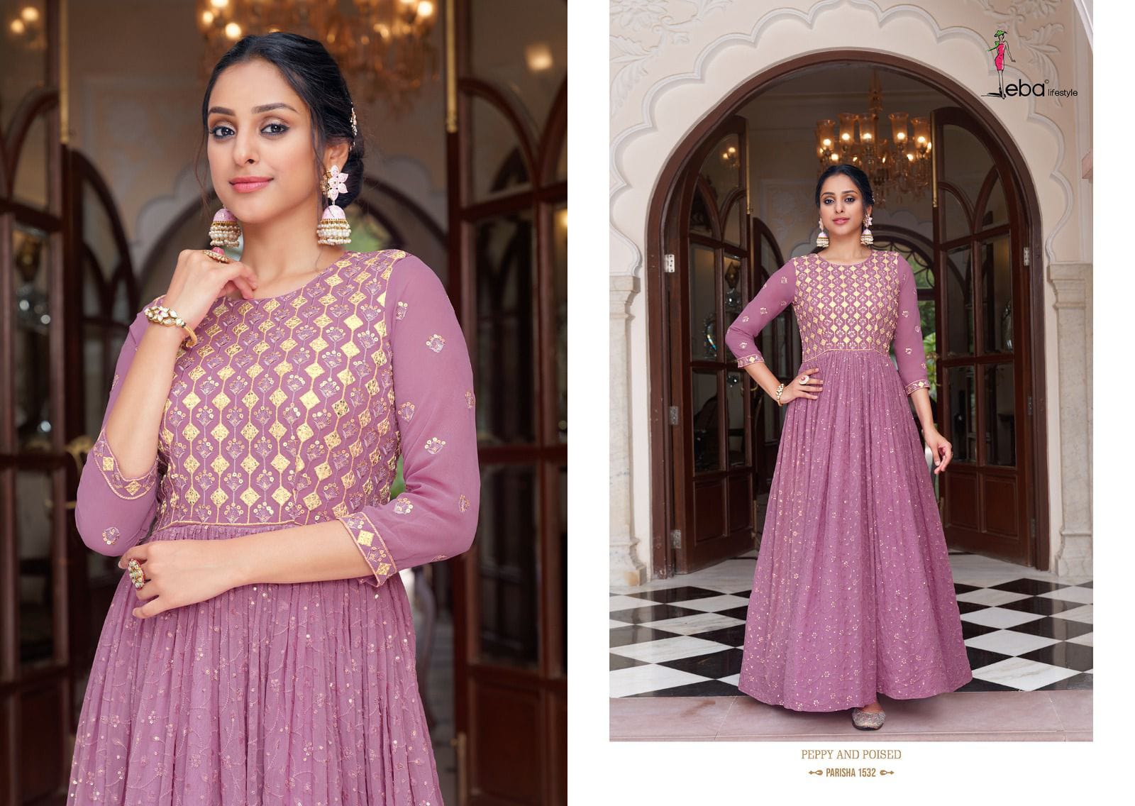 Elegance Georgette Heavy Embroidery Gown