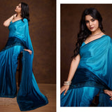 Crafted Chinon Shaded Colored Saree