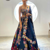 digital print with  silk zari lehnga