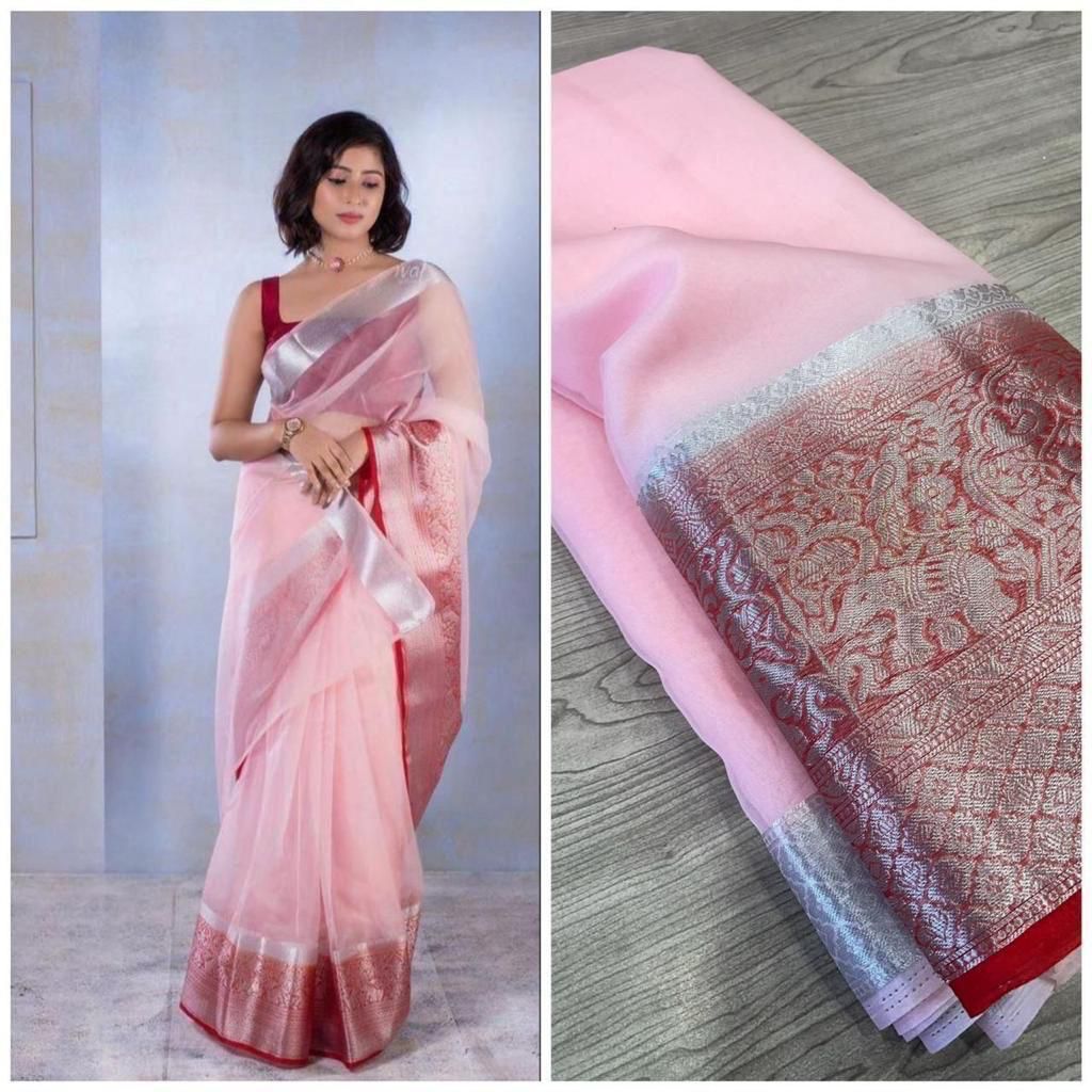 Exclsuive Naylon Organza SIlk Saree