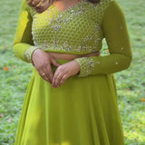 Parrot Green Heavy Lehenga Choli