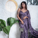 Purple Heavy Kasturi Silk Saree