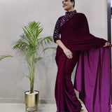 Premium Velvet Jacket Style Saree