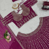 Wedding Dark Pink Lehenga Choli