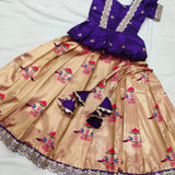 Paithani Silk Kids Lehenga Choli