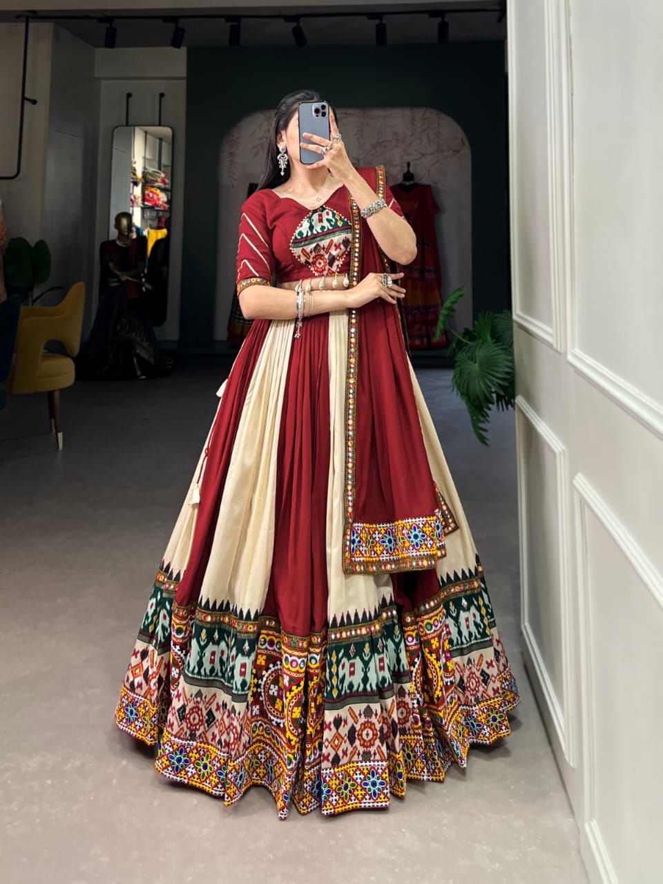 Traditional Rayon Printed Silk Lehenga