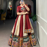 Traditional Rayon Printed Silk Lehenga