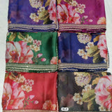 beautiful Pure Organza digital Printed Work sarees