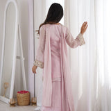 Stunning Baby Pink Top Plazzo