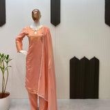 Peach Exclusive Roman Silk Suit