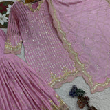 Beautiful Emridered Pink Top Sharara