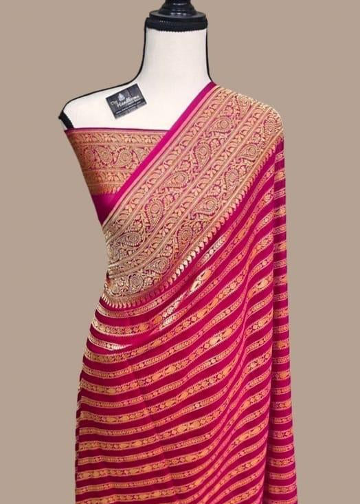 Pure Soft Khadi Georgette Silk Saree