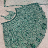Bridal Pastel Green Embroidered Lehenga