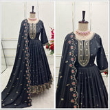 Black Natural Creap Gown